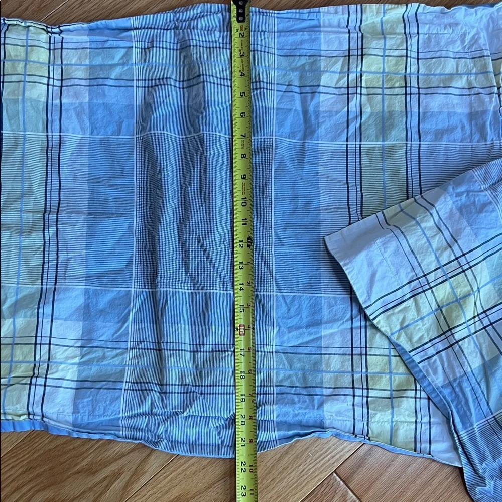 Nautica plaid 3 shams in plaid Blue and yellow